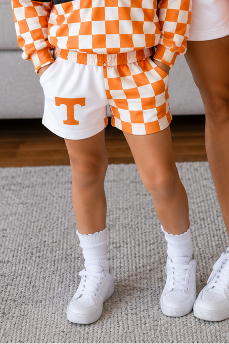 KIDS TENNESSEE CHECKERED SHORTS