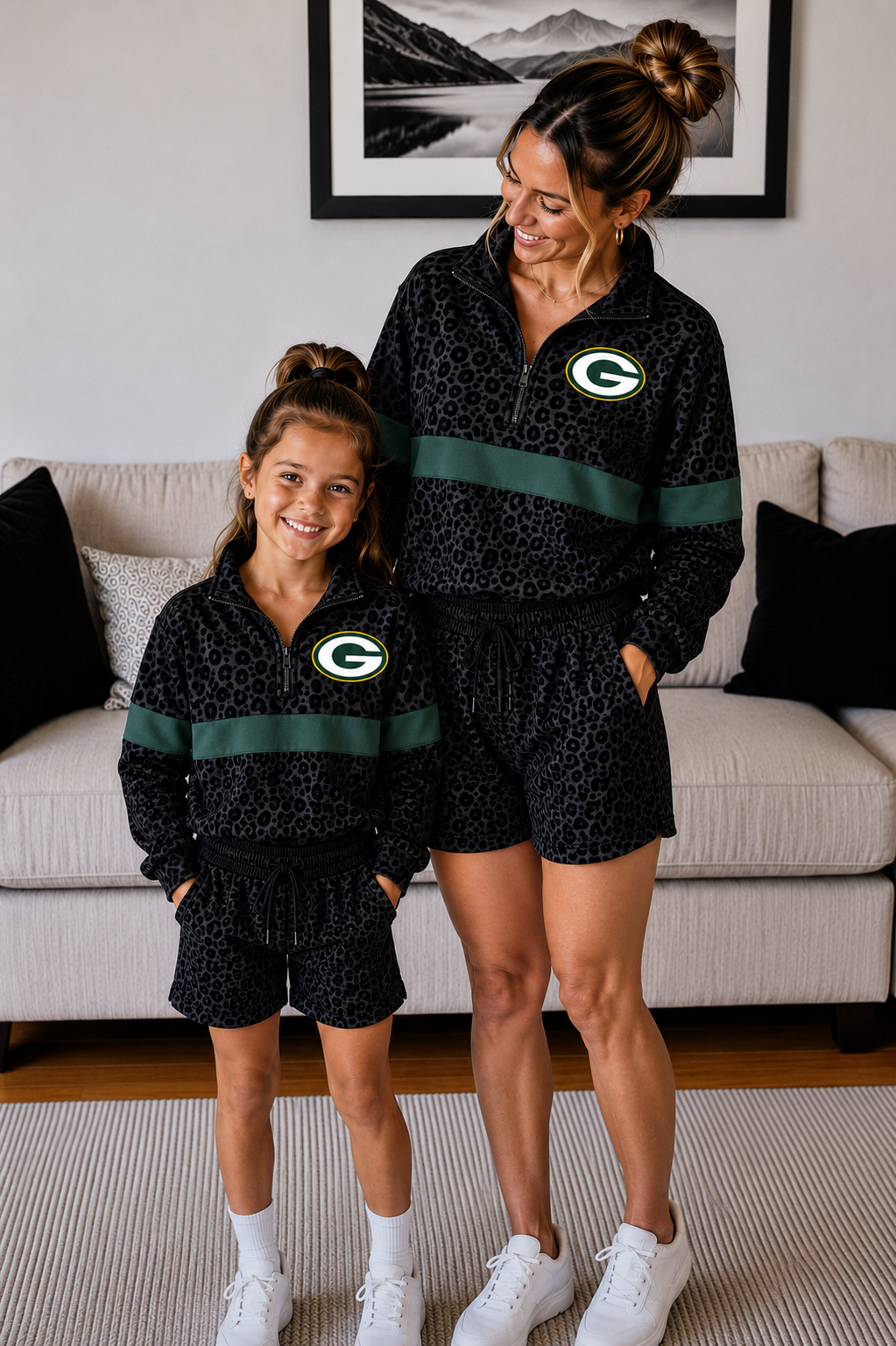 ADULTS GREEN BAY LEOPARD PULLOVER