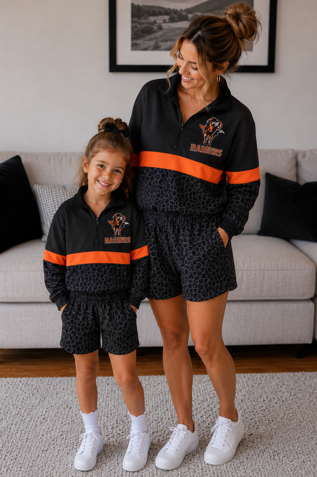 ADULTS RAIDERS LEOPARD PULLOVER