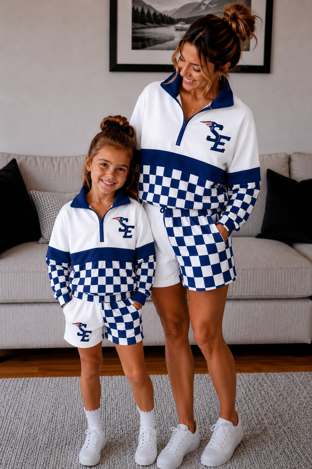 ADULTS SE CHECKERED PULLOVER